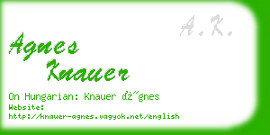 agnes knauer business card